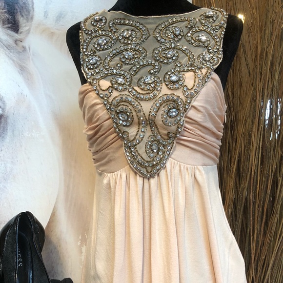 NWT Boston Proper Top Embellished Blush Peach - Picture 3 of 8